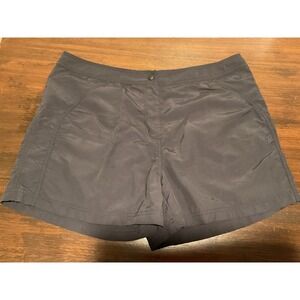 LL Bean Black Nylon Supplex Shorts Womens Size 18 Lightweight Casual